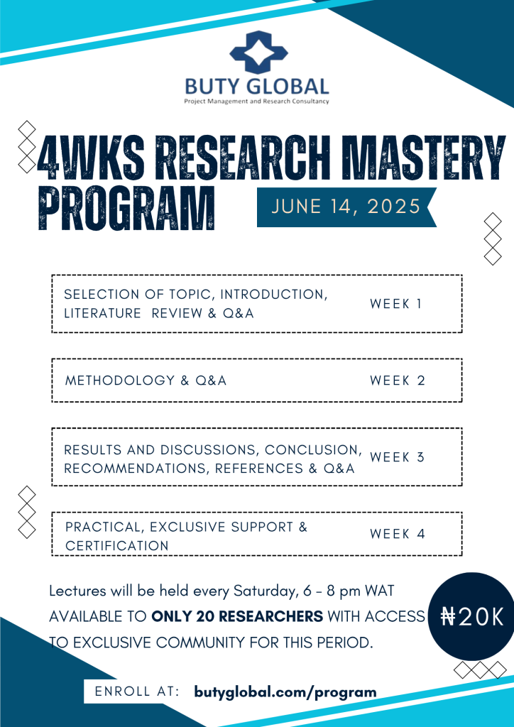 BUTY Global Research; Mastery Program